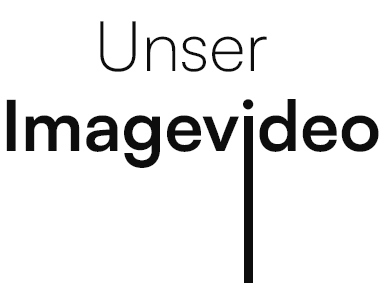 Das Bild enthält einen schwarzen Schriftzug mit der Aufschrift Unser Imagevideo auf weißem Hintergrund
